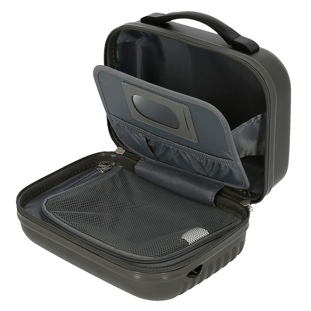 Beauty case - ABS neseser za šminku Roll Road India dark grey 50839 - detalj