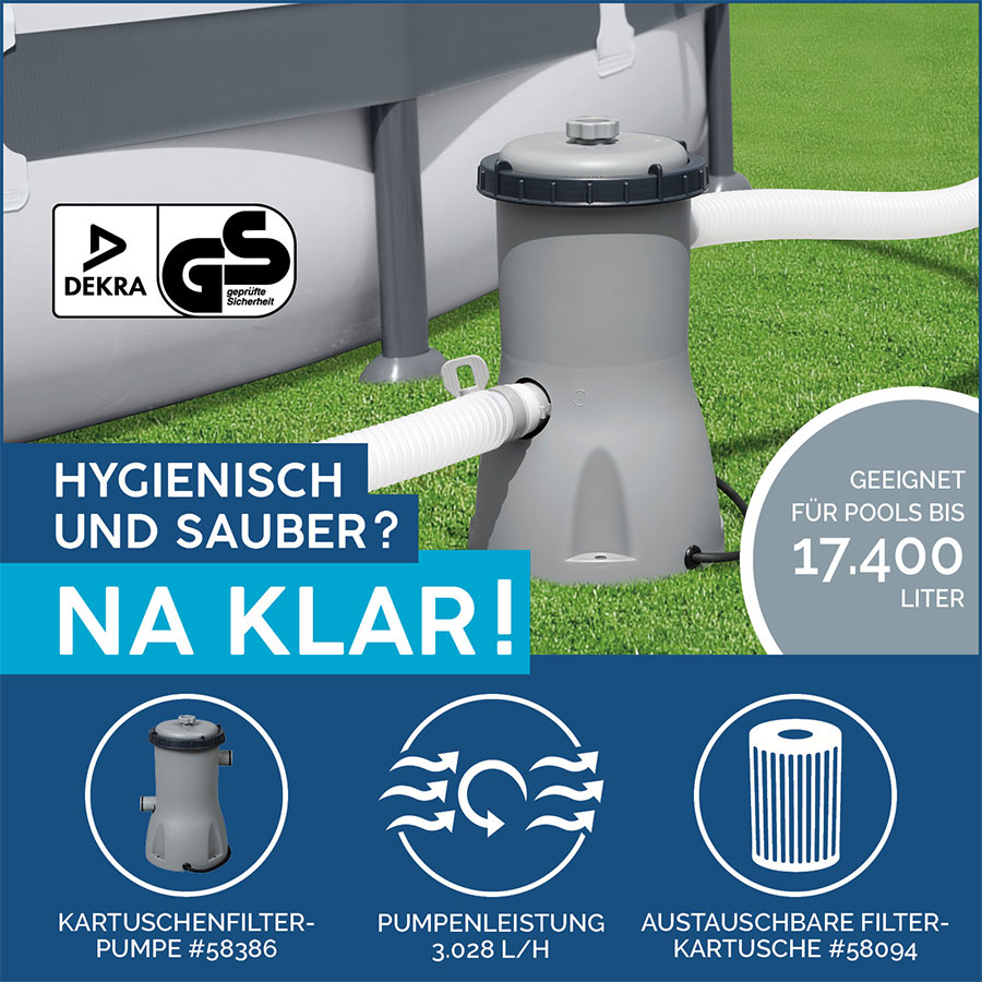 Nadzemni Bazen Sa Kompletnom Opremom Steel Frame 457 x 122 cm - Bestway 56438 - detalj