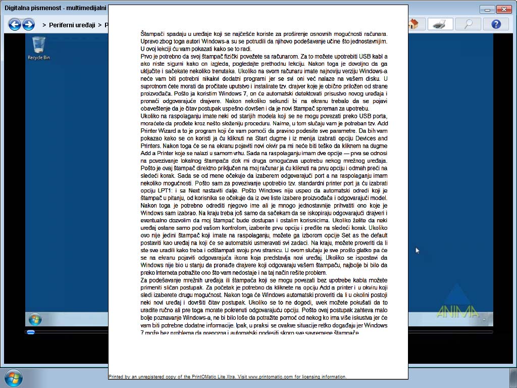 Digitalna pismenost - multimedijalni kurs - detalj