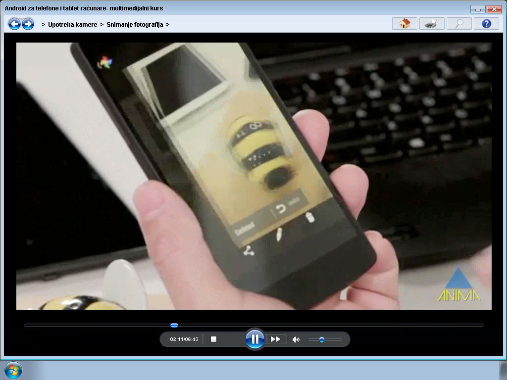 Multimedijalni kurs Android za telefone - detalj