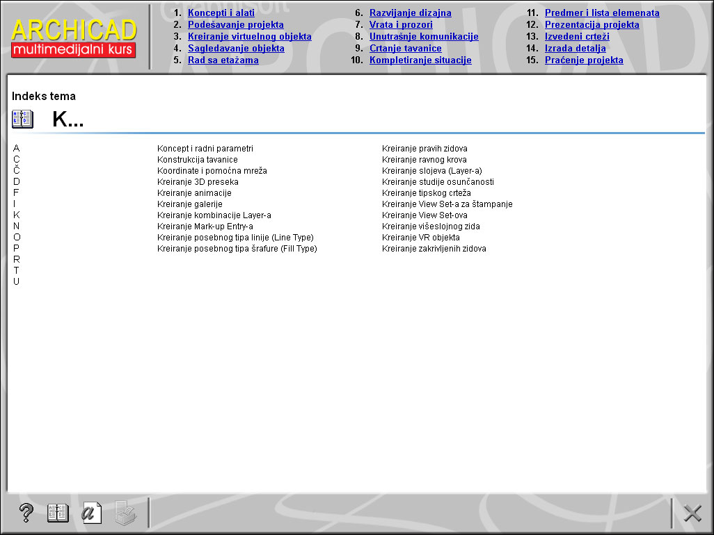 ArchiCAD - multimedijalni kurs - detalj