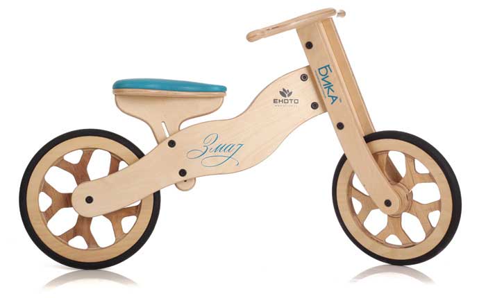 Bika Zmaj Drveni Ekološki Dečiji Bicikl - detalj