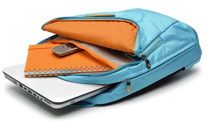 Golla ranac za laptop Purdy 16 inča tirkizna boja HAM009 - detalj