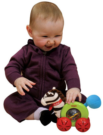 Igračka za bebu - KsKids Zebrica Rajan na točkovima KA10547 - detalj