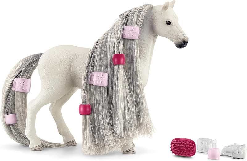 Schleich Horse Club figura - Konji za ulepšavanje - Bela kvarter kobila 42583 - detalj