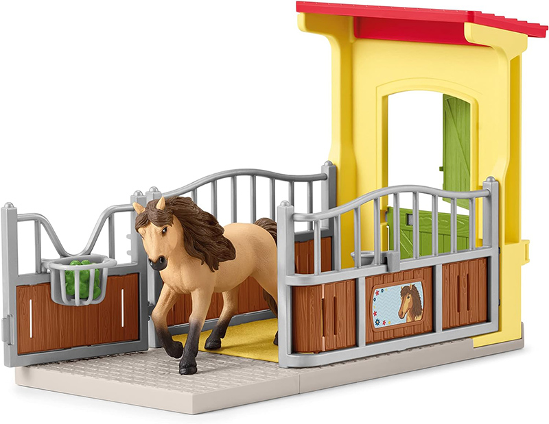 Schleich® figure Domaće životinje Konji - Boks za poni konja i islandski poni 42609 - detalj