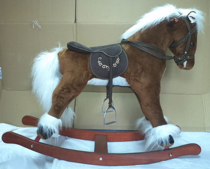 Klackalica Konjić Sa zvučnim Funkcijama Jolly Ride Brown - detalj