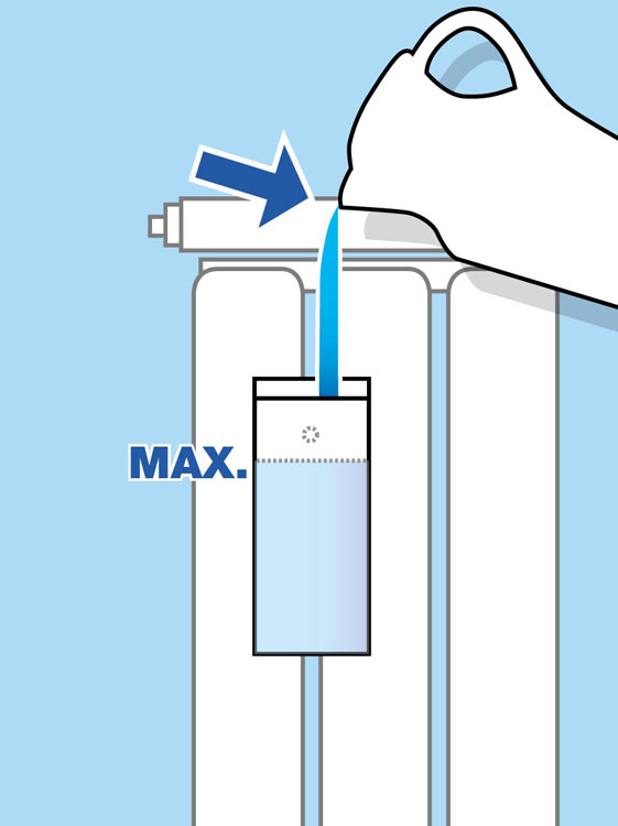 Posuda za hidriranje vazduha za radijator - detalj