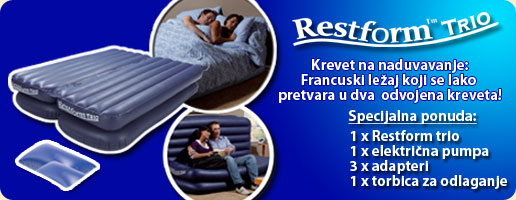 Krevet Na Naduvavanje sa pumpom i jastucima Transformer RestForm Trio 5 u 1 - detalj
