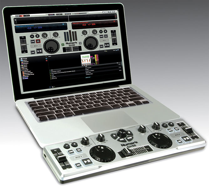 Numark DJ2GO portabl DJ kontoler - detalj