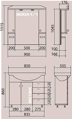 Roper Komplet kupatilskog nameštaja 901BX/900A1/1 - detalj