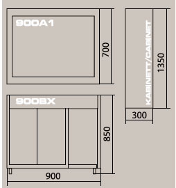 Roper Kupatilski ormarić sa lavaboom Ana 900BX - detalj