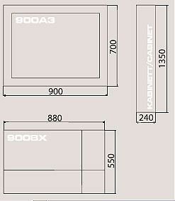Roper Komplet kupatilskog nameštaja Aurora azzuro 900BX/900A3/vert - detalj