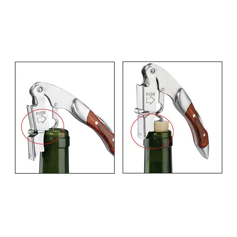 Profesionalni multifunkcionalni otvarač za vino Cilio Legno - detalj