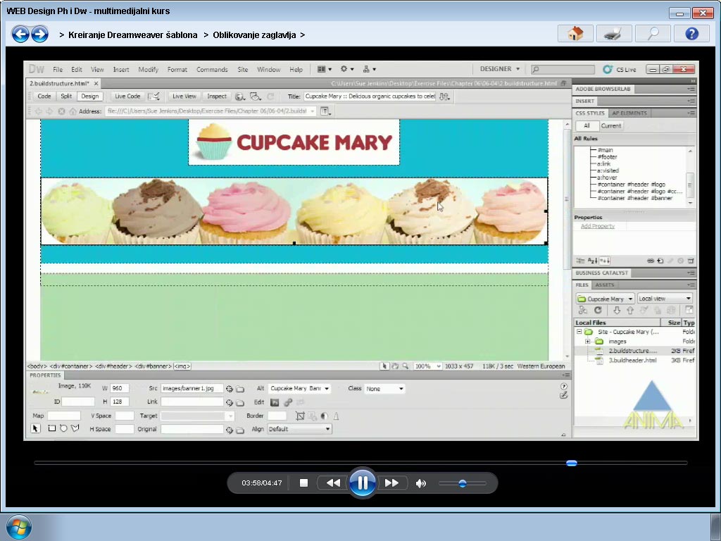 Multimedijalni kurs WEB design - detalj