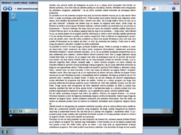 Windows 7 - saveti i trikovi - detalj