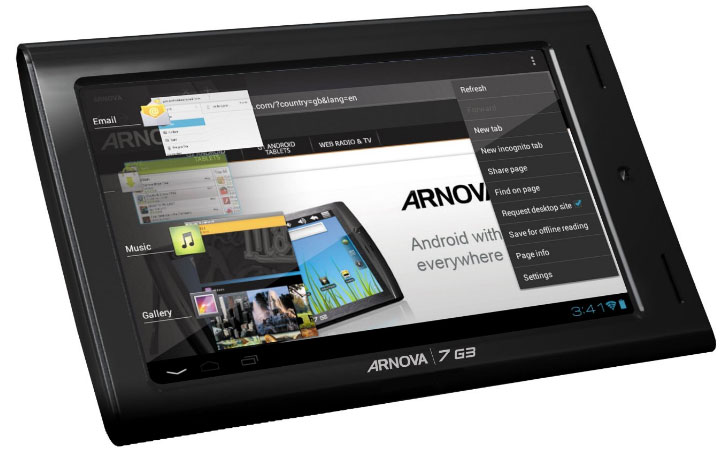 Archos Arnova 7 G3 4 GB Android Tablet Računar - detalj