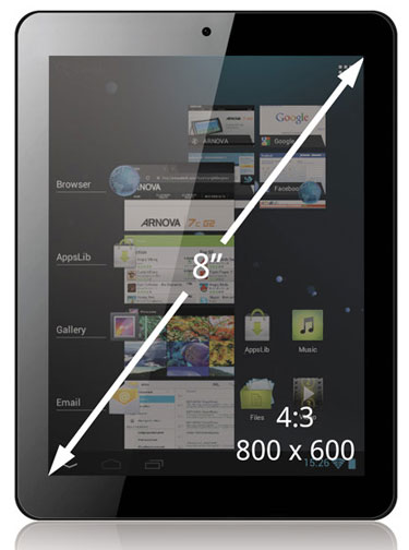 Android Tablet Archos Arnova 8C G3 8 inča - 8 GB - detalj