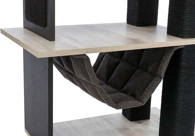 Drvena grebalica za mačke 98cm sa kućicom i krevetom City Style Trixie 44724 - detalj