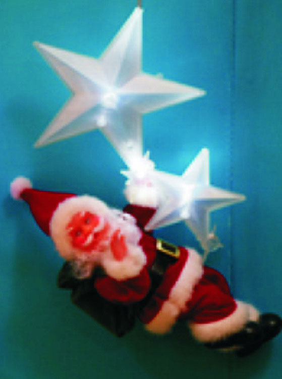 Novogodišnji Svetleći Ukras sa LED Sijalicama Deda Mraz Sa Zvezdama  41-873 - detalj