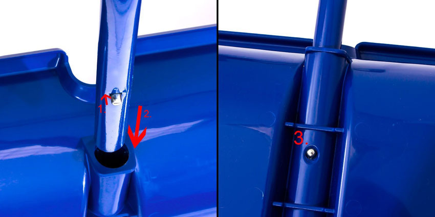 Ručna Grtalica Za Sneg Sa Točkićima i Ojačanjima - detalj