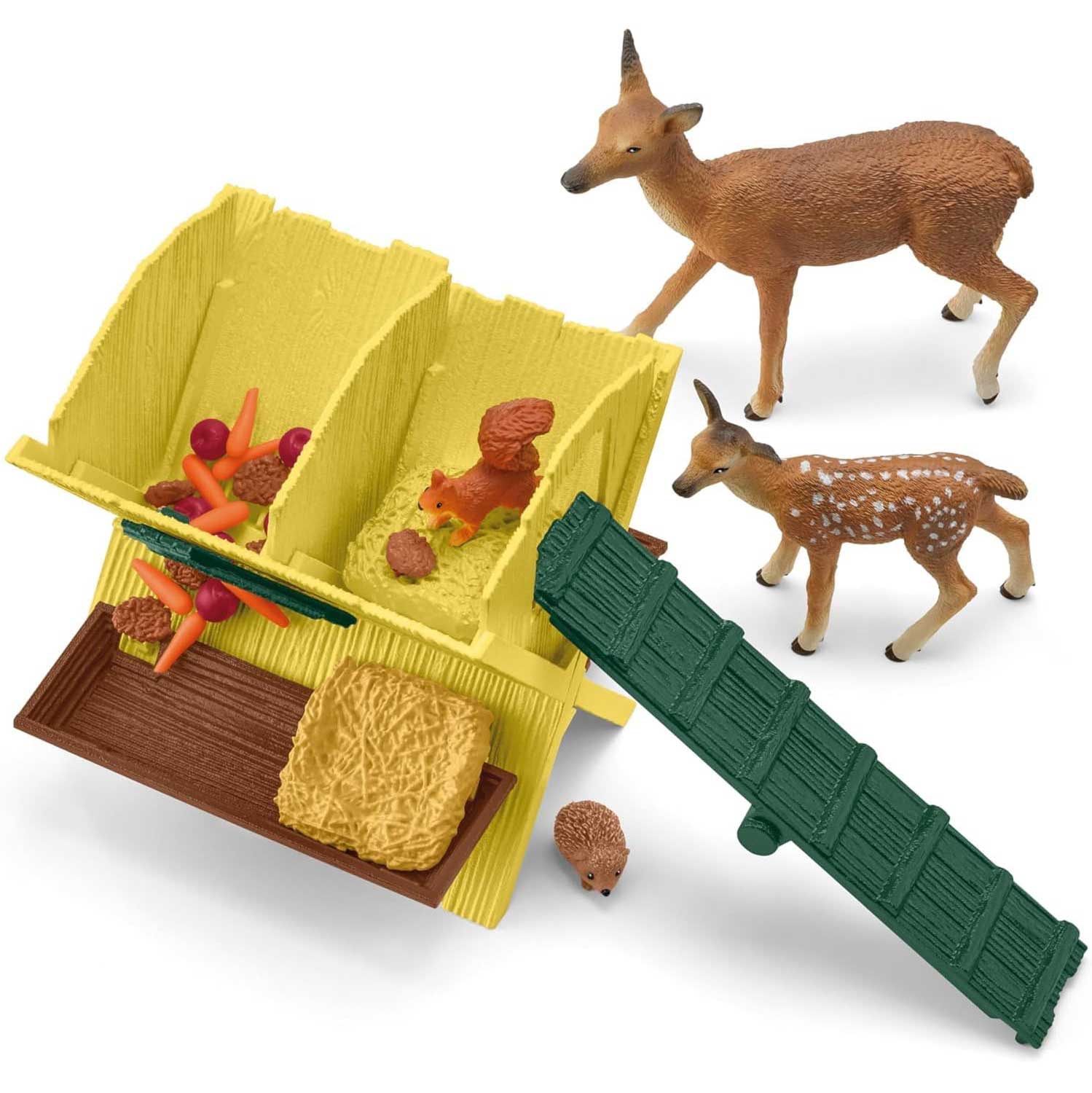 Schleich® Figure Divlje životinje - Hranilište za šumske životinje 42658 - detalj