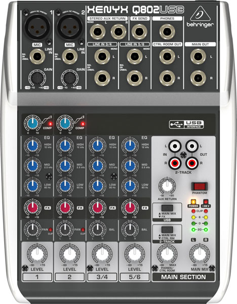 Behringer Xenyx Q802USB - Mikseta - detalj