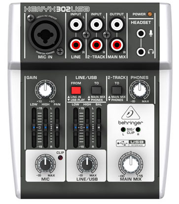 Behringer Xenyx 302USB - Mikseta - detalj