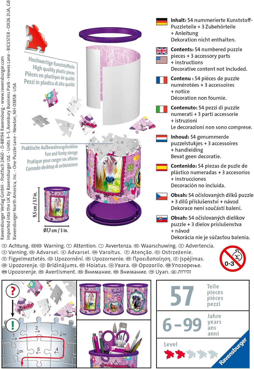 Ravensburger Kutija za olovke od puzli Konj 11175 - detalj