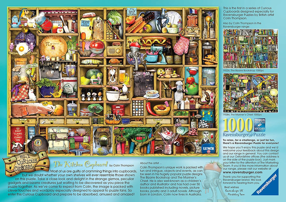 Puzzle slagalica 1000 delova Tajne kuhinjskog kredenca Ravensburger 19107 - detalj