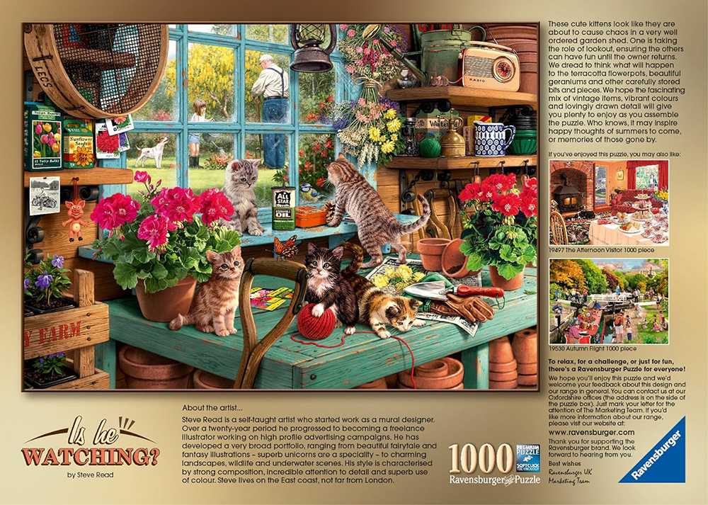 Puzzle slagalica 1000 delova Da li gleda? Ravensburger 19552 - detalj