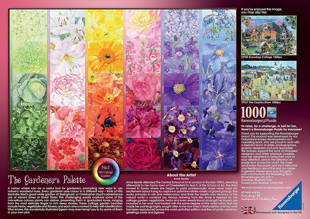 Ravensburger Puzzle slagalica 1000 delova Baštovanova paleta 19800 - detalj