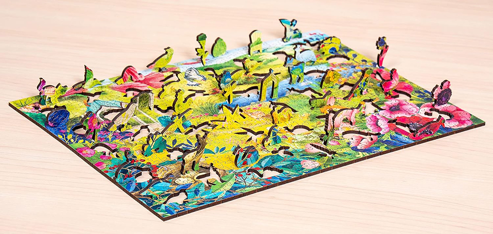Drvene puzzle slagalica 500 delova za decu i odrasle Divlja bašta Ravensburger 17513 - detalj