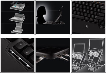 Logitech® Alto™ - tastatura i postolje za notebook računare - detalj