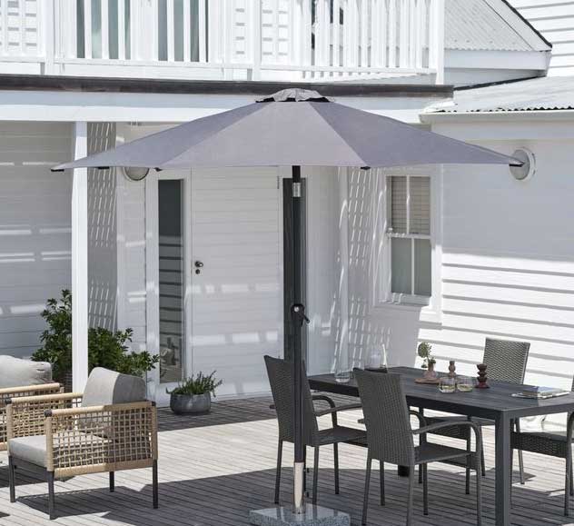 Suncobran Woody 3m siva - detalj