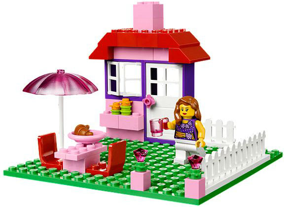 LEGO® Bricks and More Kocke - Ružičasto koferče sa kockama LE10660 - detalj