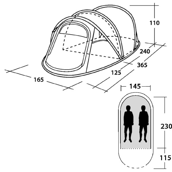 Šator Outwell Fusion 200 za 2 osobe 1757680 - detalj