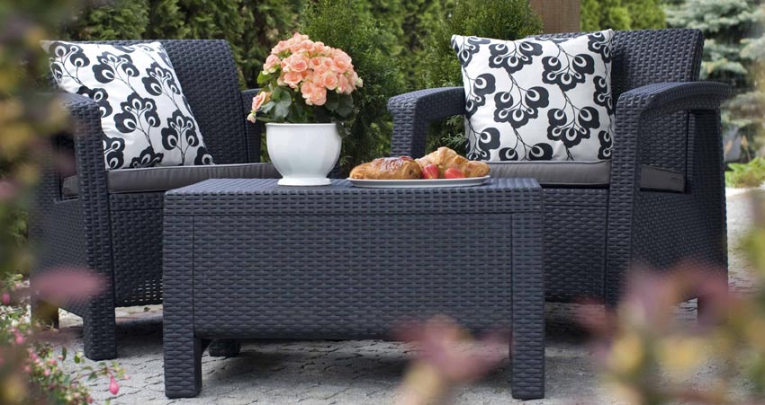 Dvorišna Garnitura Lubeck 2 Fotelje i Sto - detalj