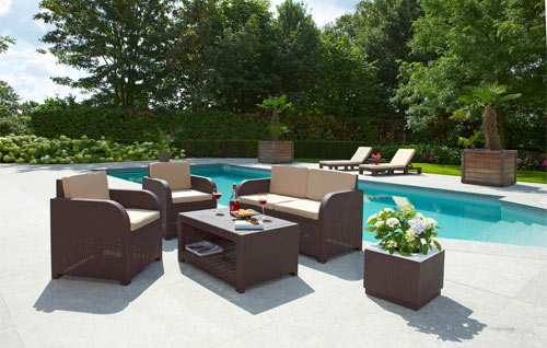 Garnitura William PE Ratan 2 Fotelje, Sto, Sofa - detalj