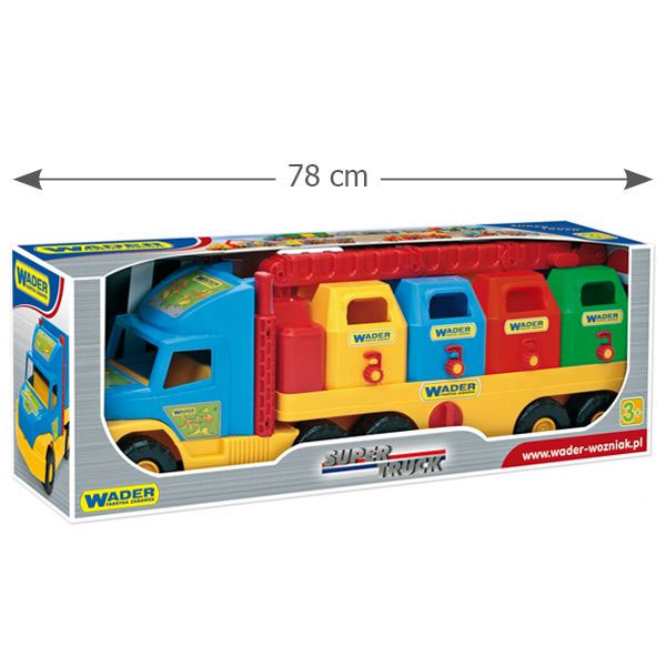 Wader Super Truck - Refuse Lorry - Kamion đubretarac sa kantama 23722 - detalj