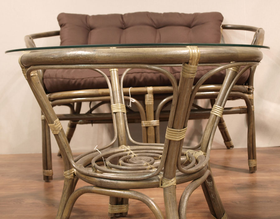 Garnitura Od Prirodnog Bambus Ratana LoveIt Braon - detalj