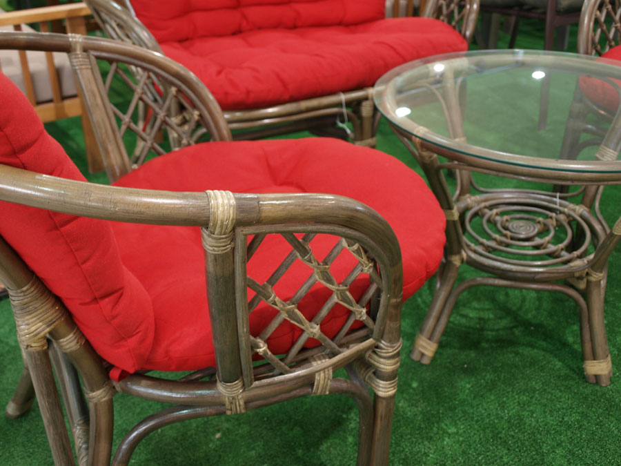 Garnitura od prirodnog ratana LoveIt BrownRed - detalj