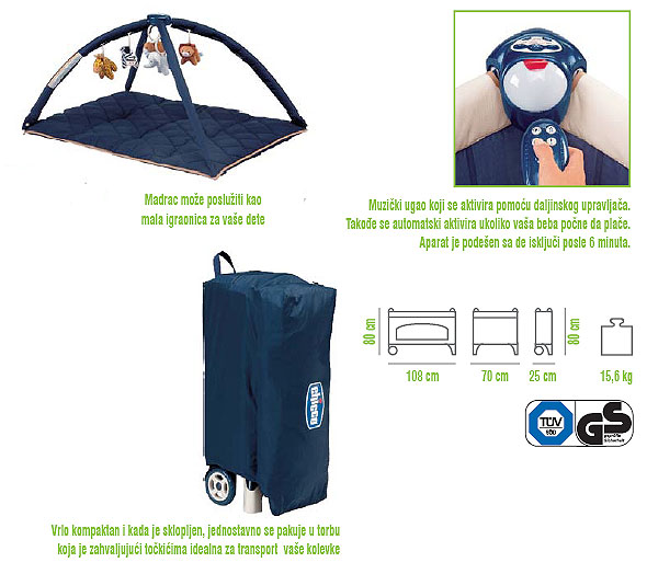 Chicco krevetac PLAY&NAP - 64793.02 - detalj