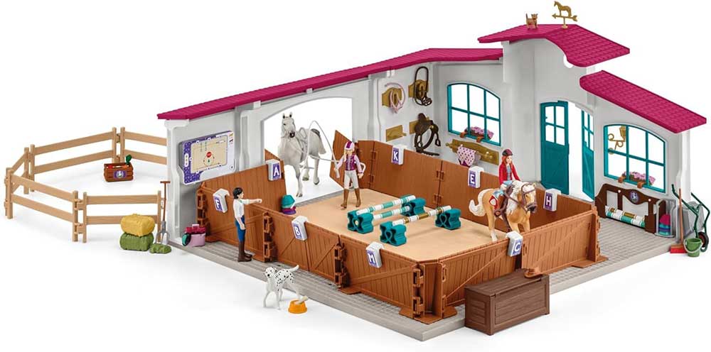 Schleich® Horse Club Figure Arena za jahanje sa konjima Peppertree 42639 - detalj