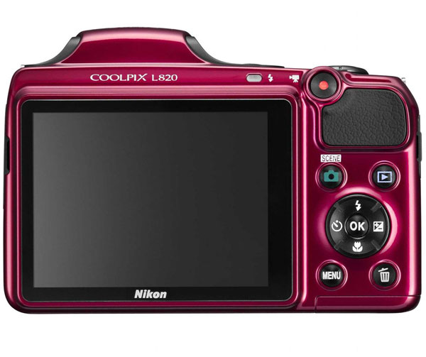 Nikon Digitalni Fotoaparat CoolPix L820 crvena - detalj