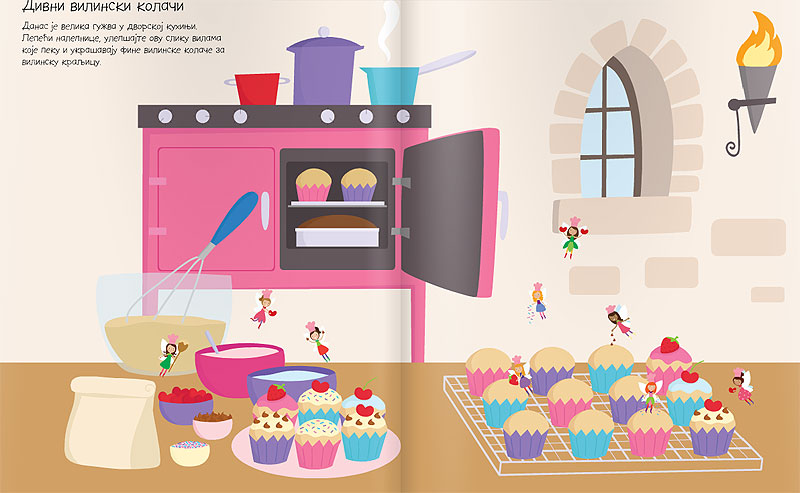 Kreativna knjiga - igračka 555 nalepnica - Vile - detalj