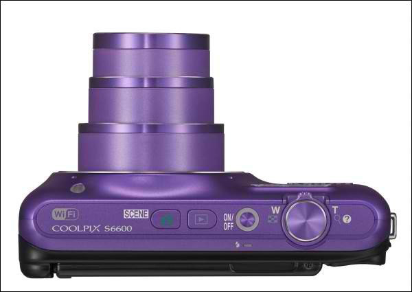 Nikon CoolPix S6600 Wi-Fi Digitalni Fotoaparat ljubičasti 17609 - detalj