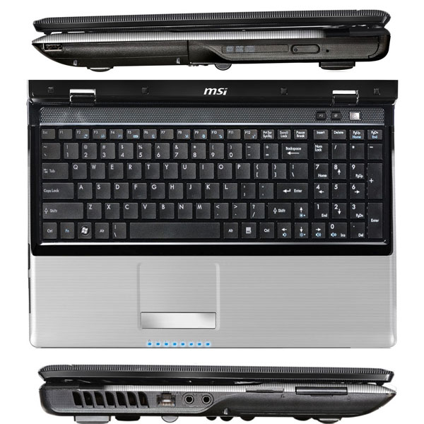 Laptop MSI CX623-014XEU Core i5-450M 2.4GHz 4GB 500GB nVidia 310M - detalj