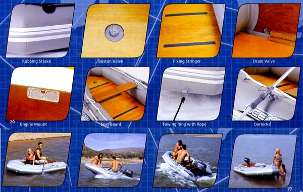 Čamac na naduvavanje sa drvenim dnom - Bestway OceanLine 65023 - detalj