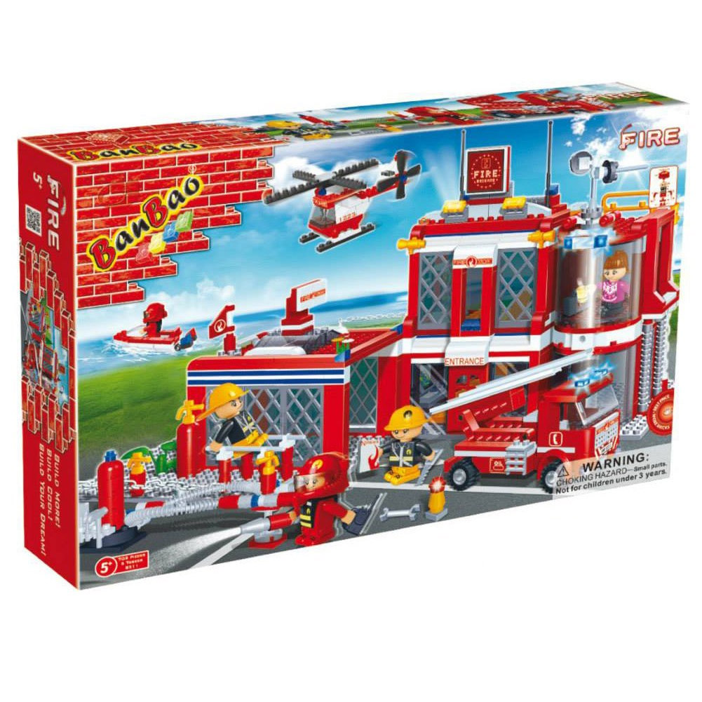 BanBao kocke vatrogasna stanica 8311 - detalj